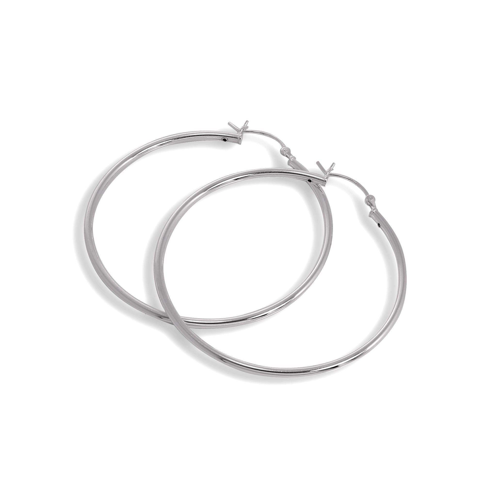 Sterlingsilber 2 mm Röhrenohrringe 12 mm - 80 mm