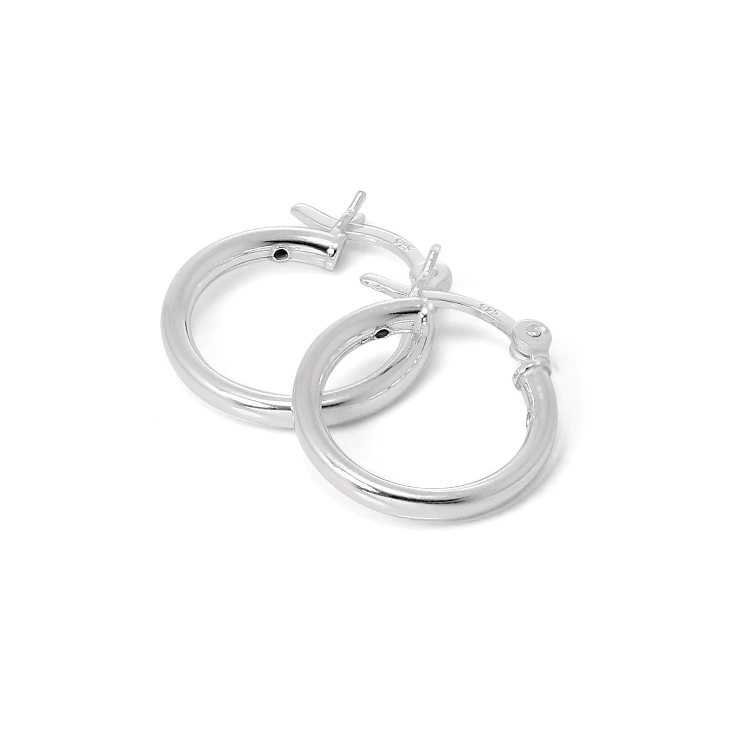 Sterling Silber 2mm Ohrringe mit Schlitz 12mm - 70mm