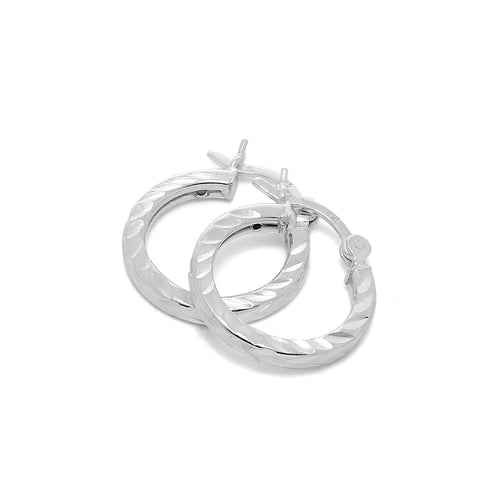 Sterlingsilber 2 mm Quadratische Ohrringe mit Diamantschliff 12 mm - 70 mm