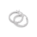 Diamantierte quadratische Creolen aus Sterlingsilber, 2 mm, 12 mm - 70 mm