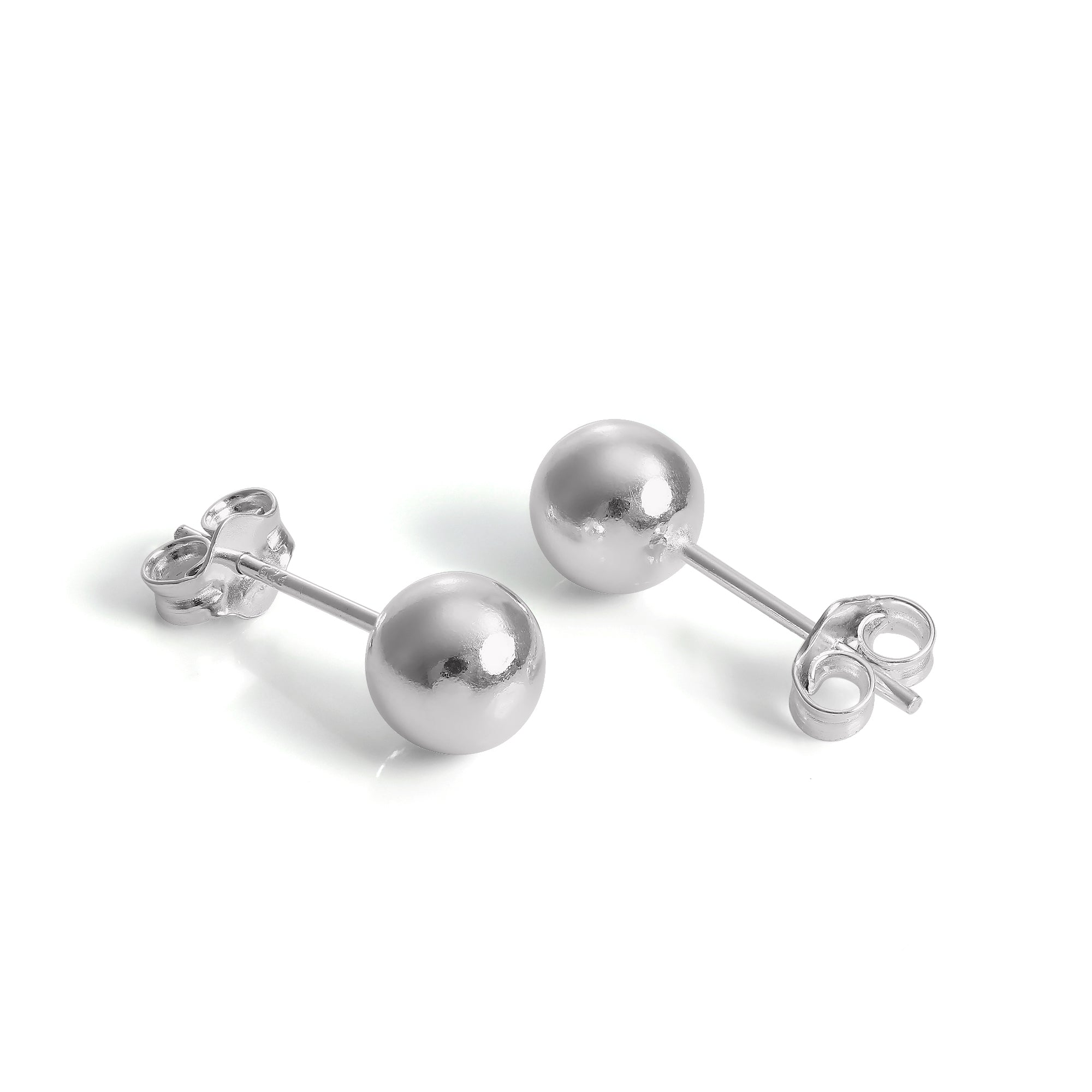 Leichte Sterlingsilber Kugelohrstecker 1 mm - 12 mm