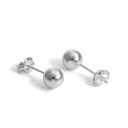 Leichte Sterling Silber Kugelohrstecker 1mm - 12mm