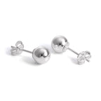 Sterlingsilber Kugelohrstecker mit Kappe 2 mm - 12 mm