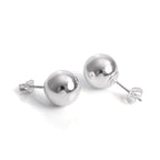 Sterlingsilber Kugelohrstecker mit Kappe 2 mm - 12 mm