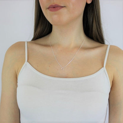 Kleiner Sterling Silber 7 mm Offener Herz Anhänger