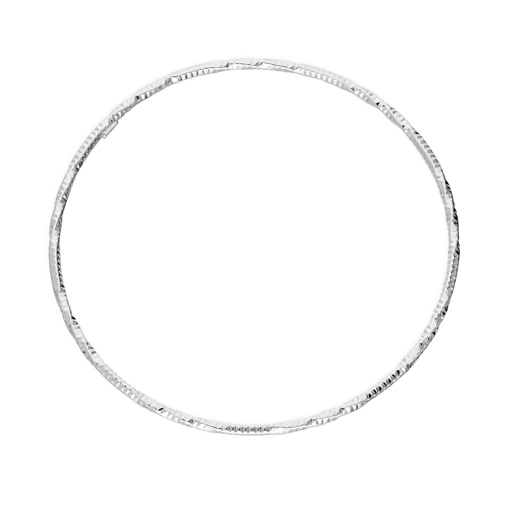 Sterlingsilber Diamantschliff Gedreht Armreif