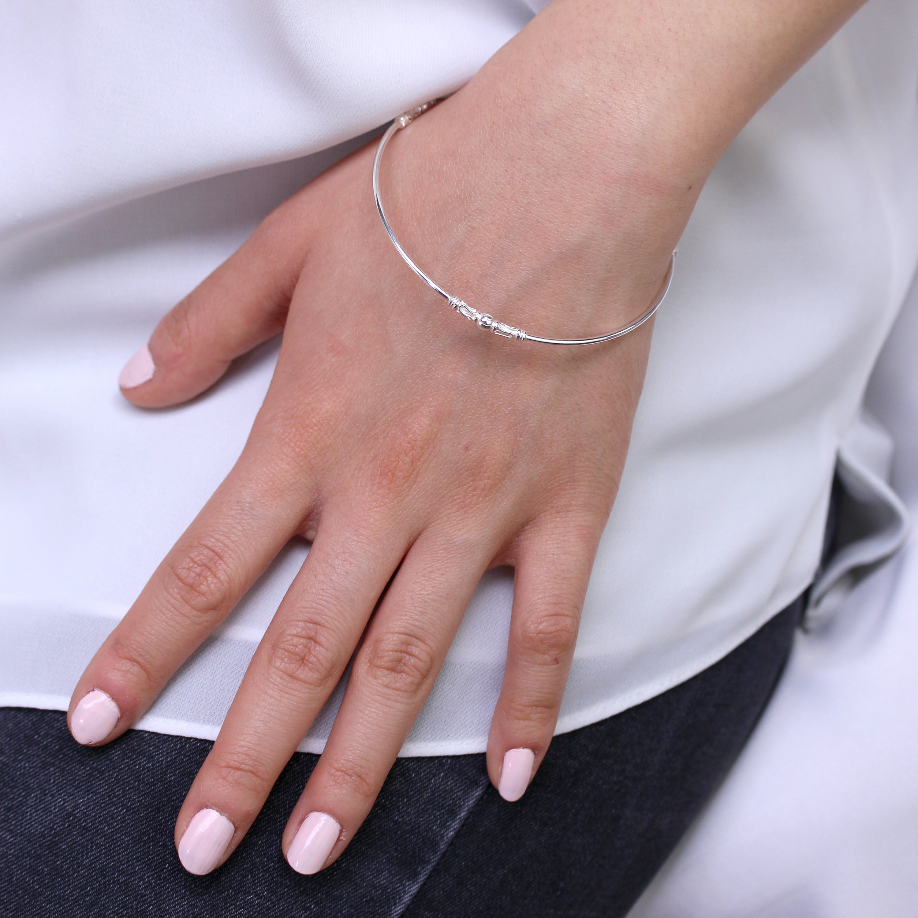 Sterlingsilber Bali Armreif