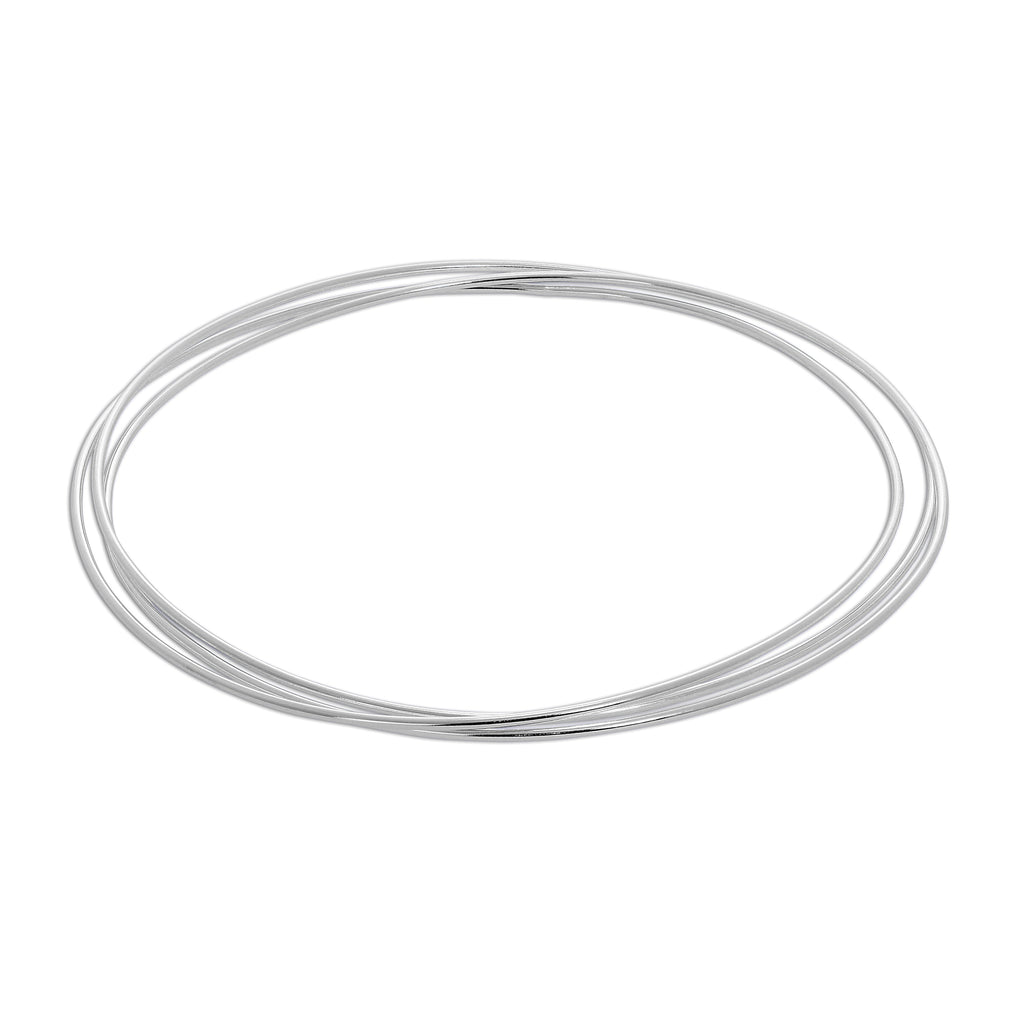 Sterlingsilber Dreifach Stapel Armreif