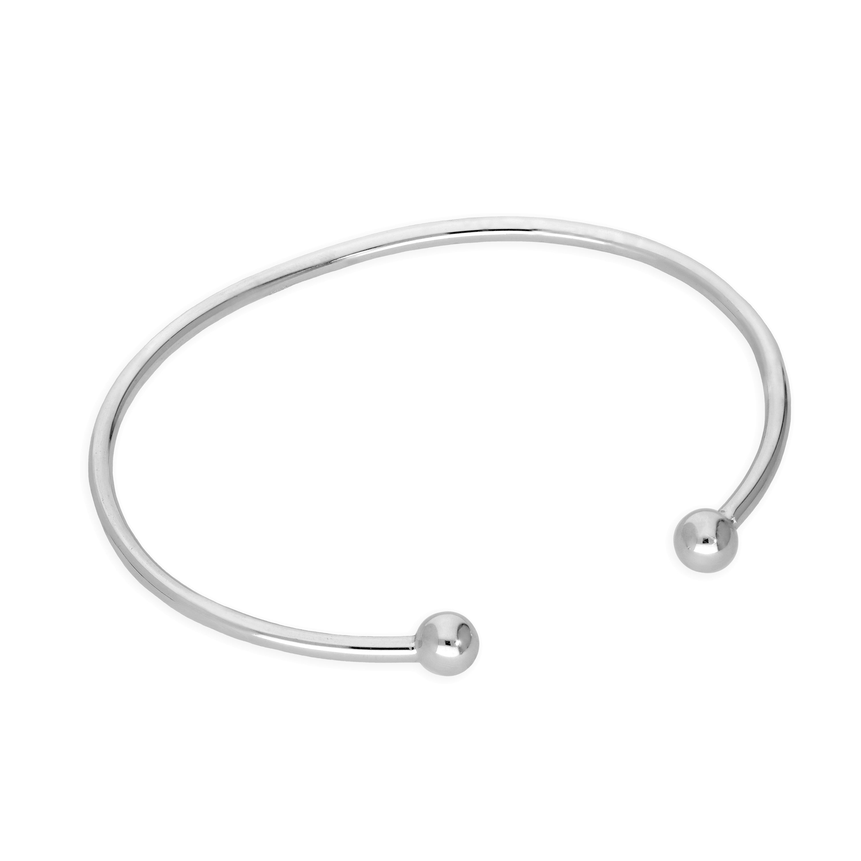 Sterlingsilber Damen Öffnend Torque Armreif