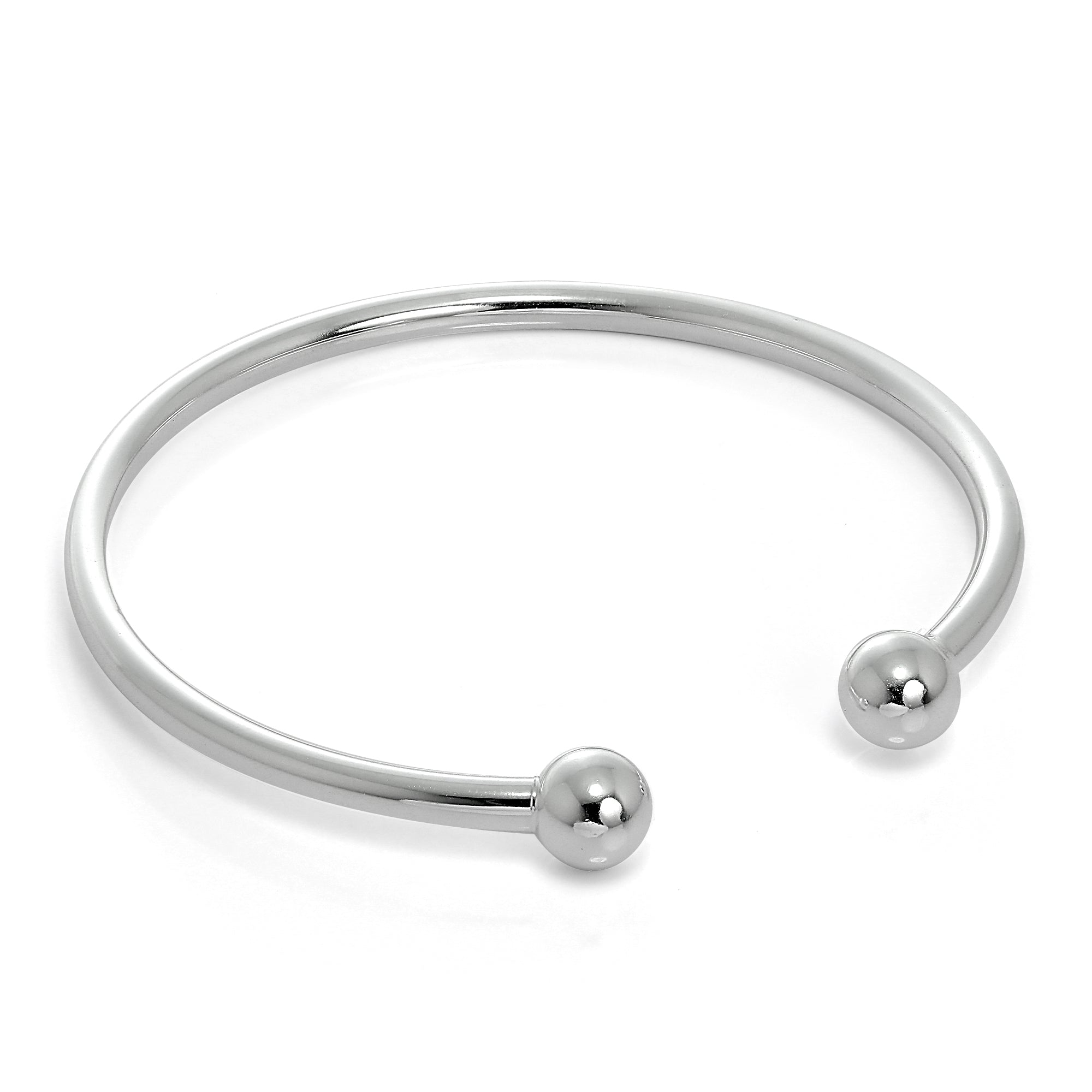 Hohl Sterlingsilber Mädchen Torque Armreif