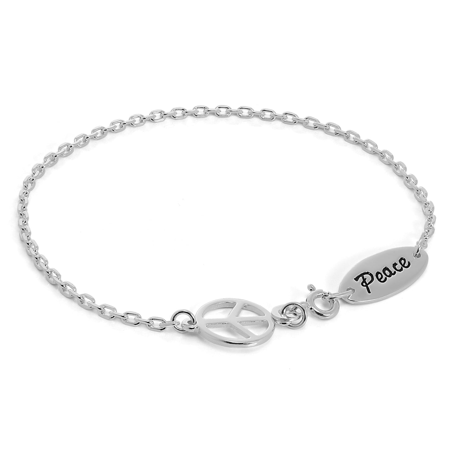 Sterlingsilber Frieden Armband