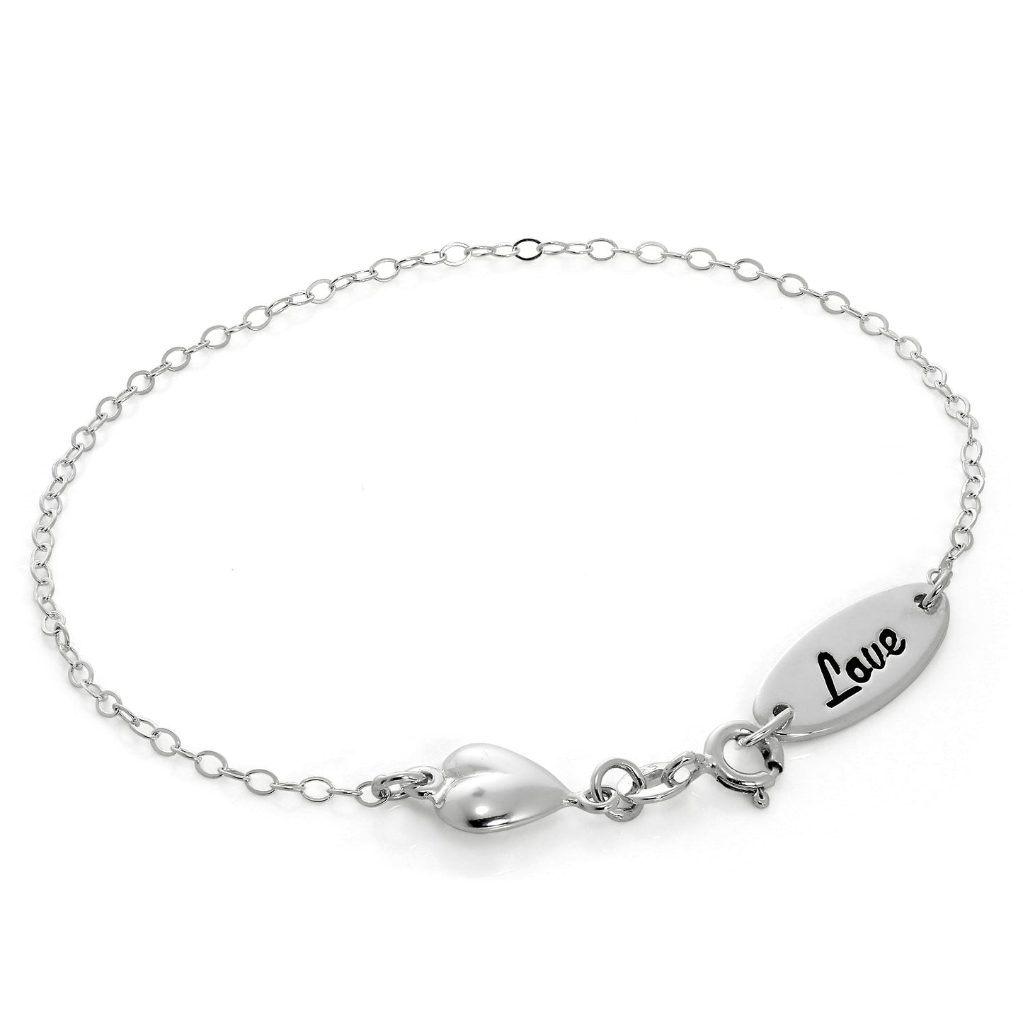 Sterlingsilber Liebesherz Armband