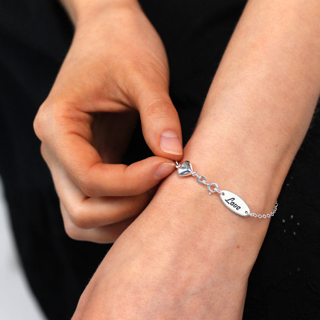 Armband aus Sterlingsilber mit Herz