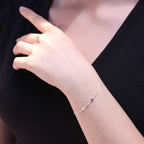 Sterlingsilber Fein Armband mit 3,5 mm Perlen