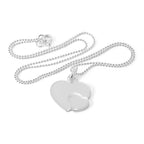 Anhänger aus Sterlingsilber mit zwei Herzen, gravierbar