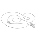 Sterlingsilber Outline Kreuz Anhänger Halskette