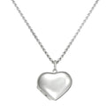 Groß Sterlingsilber Geschwollenes Herz Medaillon Anhänger Halskette 40,5 - 56 cm