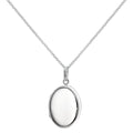 Halskette mit ovalem Medaillon aus Sterlingsilber an einer Kette