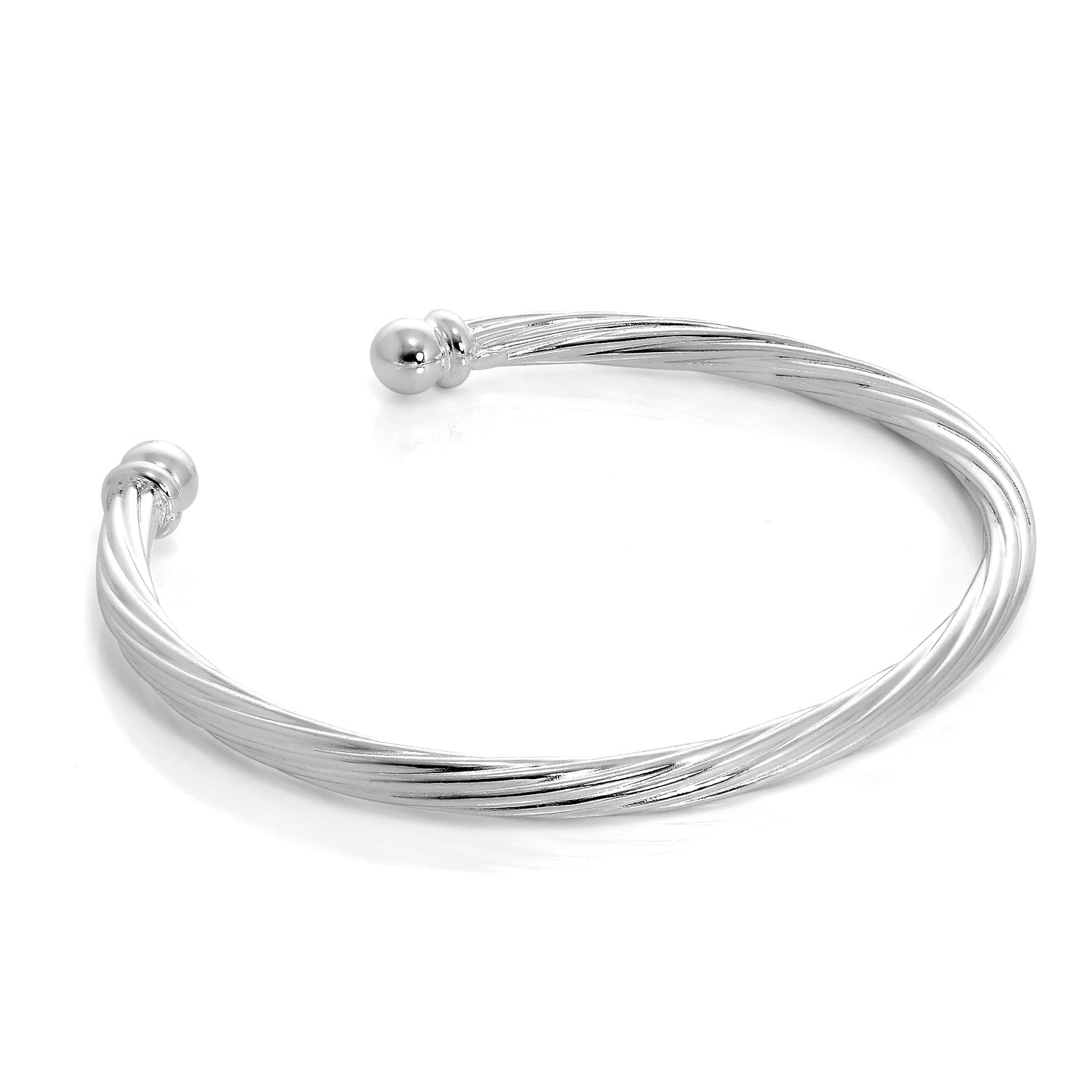 Sterlingsilber Gedreht Herren Torque Armreif
