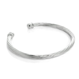 Sterlingsilber Gedreht Herren Torque Armreif