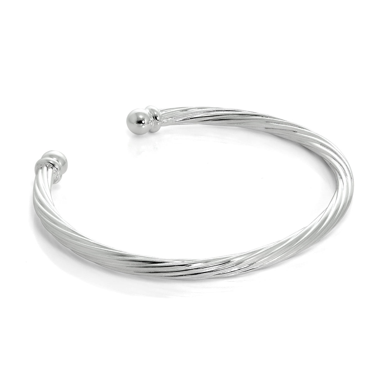 Sterlingsilber Gedreht Herren Torque Armreif