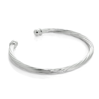 Sterlingsilber Gedreht Herren Torque Armreif