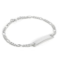 ID-Armband aus Sterlingsilber mit ID-Platte, 15 cm