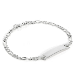 ID-Armband aus Sterlingsilber mit ID-Platte, 15 cm