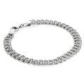 Bettelarmband aus Sterlingsilber mit Doppelpanzerkette