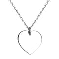 Gravierbarer Herz-Anhänger aus Sterlingsilber an einer 18-Zoll-Kette
