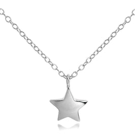 Sterlingsilber Stern Anhänger Halskette an 45,5 cm Kette