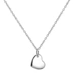 Sterlingsilber Gravierbares Herz 18 Zoll Belcher Kette Halskette