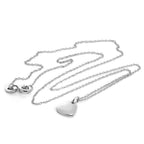 Sterlingsilber Gravierbares Herz 18 Zoll Belcher Kette Halskette