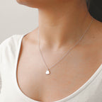 Sterlingsilber Gravierbares Herz 18 Zoll Belcher Kette Halskette
