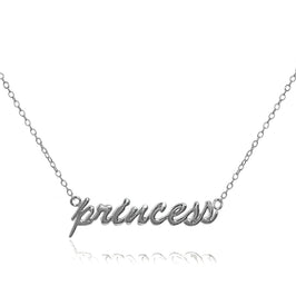 Sterlingsilber Prinzessin Halskette an 40,5 cm Kette
