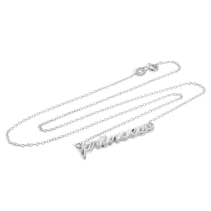 Sterling Silver Princess Necklace on 16 Inch Chain