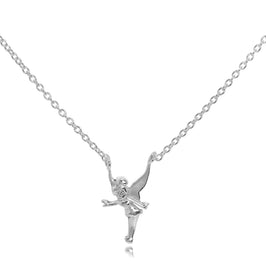 Sterlingsilber Tinker Bell Fee Halskette an 45,5 cm Kette