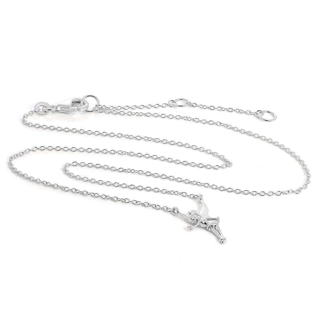 Sterlingsilber Tinker Bell Fee Halskette an 45,5 cm Kette