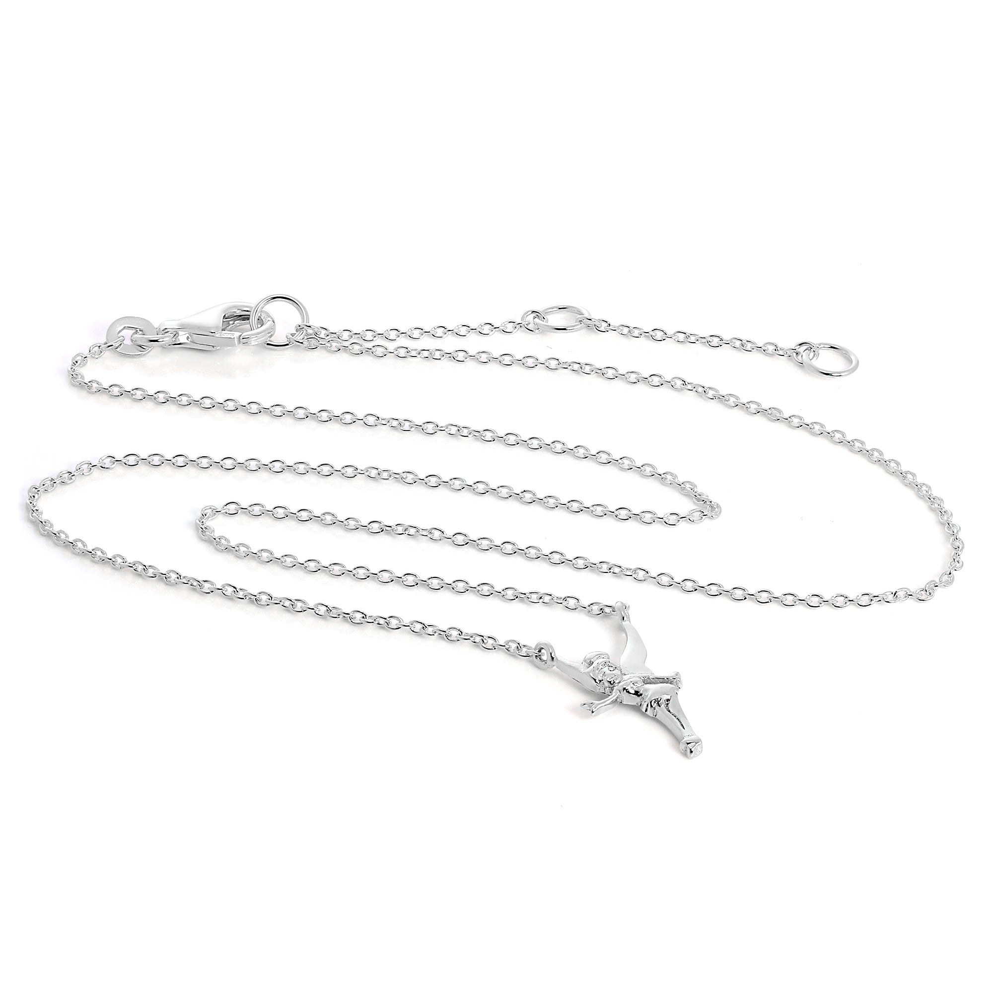 Sterlingsilber Tinker Bell Fee Halskette an 45,5 cm Kette