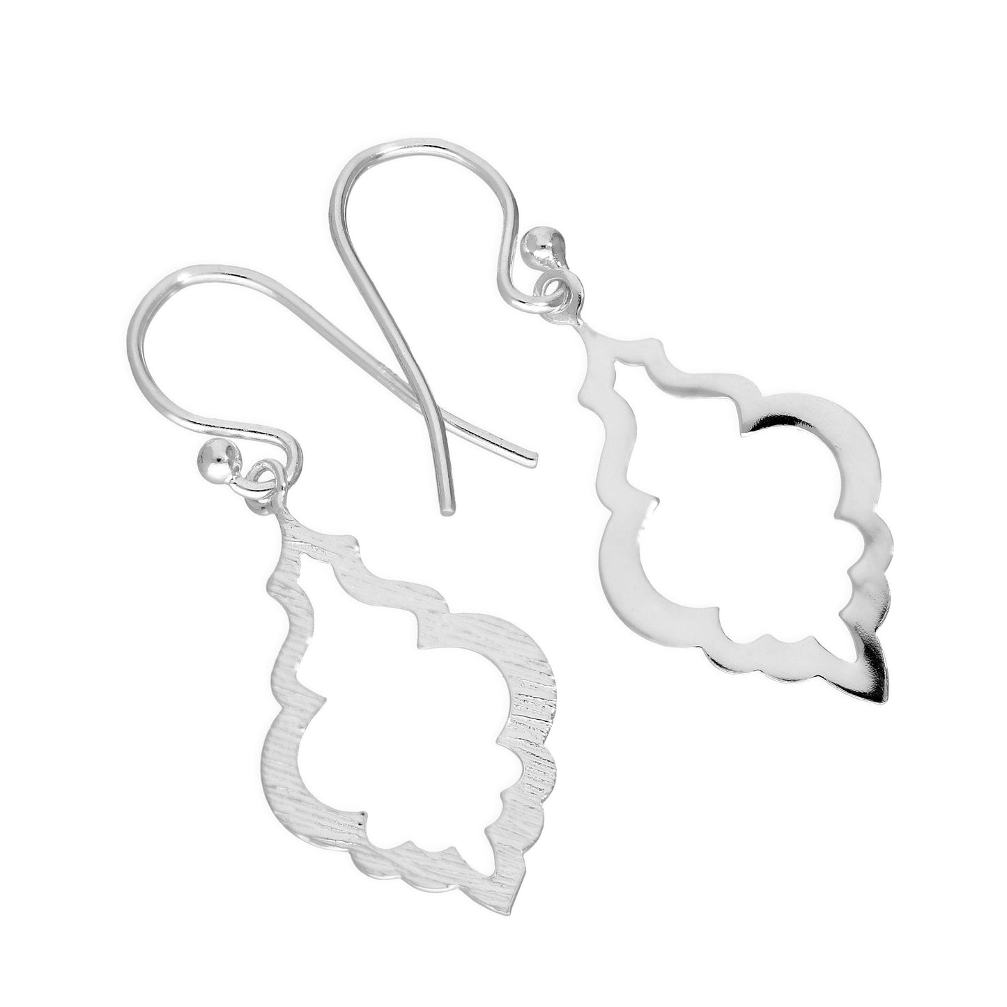 Sterlingsilber Offen Muschel Form Ohrhänger