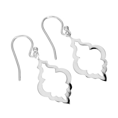 Sterlingsilber Offen Muschel Form Ohrhänger