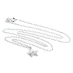 Sterlingsilber & CZ Kristall Stern Anhänger Halskette an 45,5 cm Kette