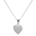 Kleine gravierbare Herz-Halskette aus Sterlingsilber an einer 18-Zoll-Kette