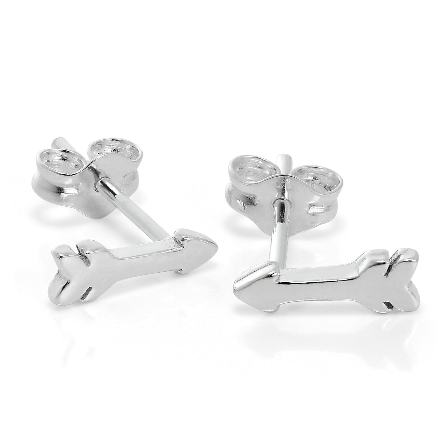 Klein Sterlingsilber Pfeil Ohrstecker