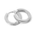 Sterlingsilber Schwer Einfach Quadrat Röhre 16 mm Klappcreolen Ohrringe