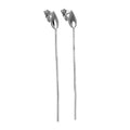 Sterlingsilber Kastenkette & Stange Baumel Ohrstecker