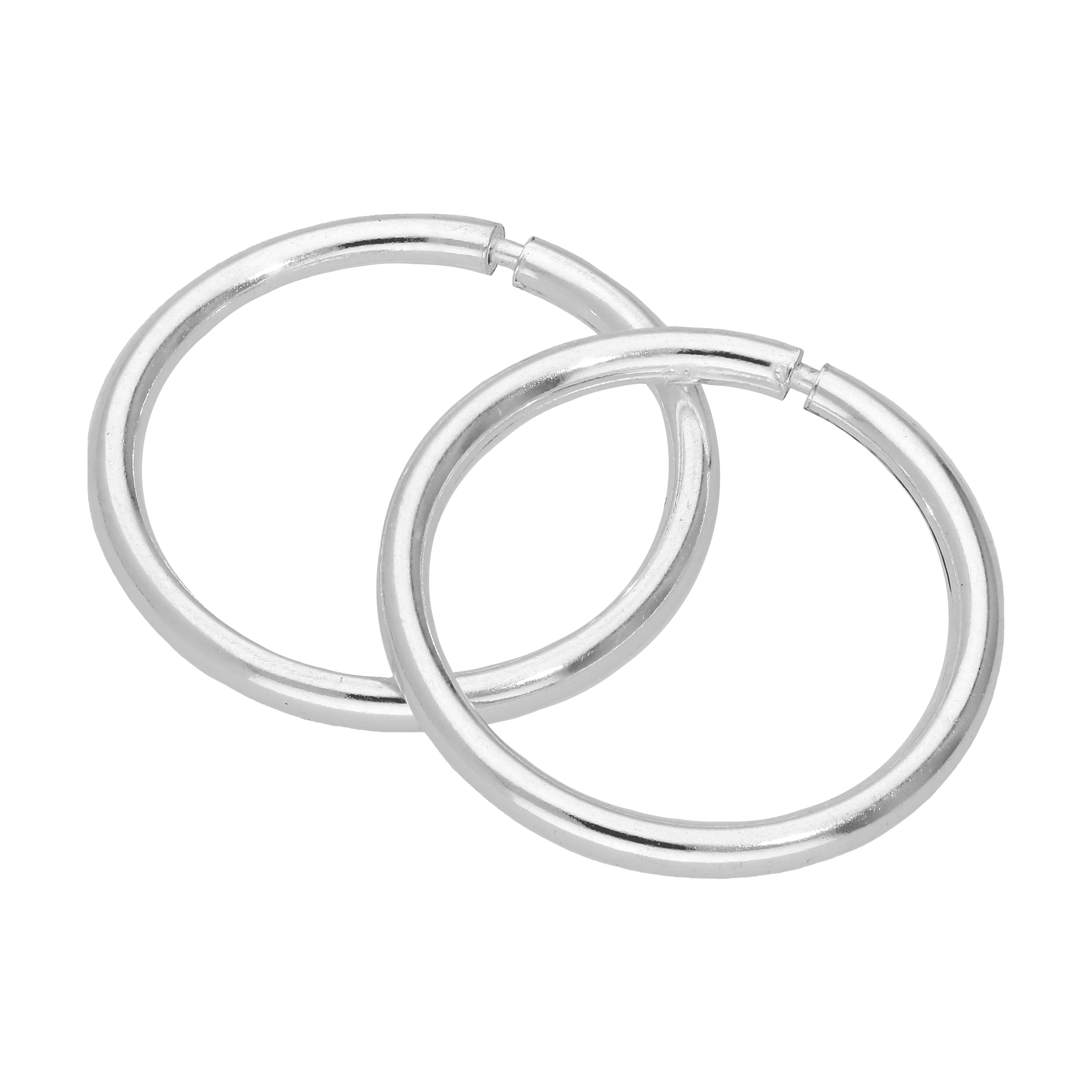 Sterlingsilber 1 mm Röhre Schläfer 14 mm Creolen Ohrringe