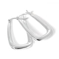 Sterlingsilber Länglich Quadratisch 16 mm Creolen Ohrringe