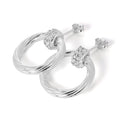 Sterlingsilber & CZ Kristall Ohrstecker & Creolen Ohrstecker