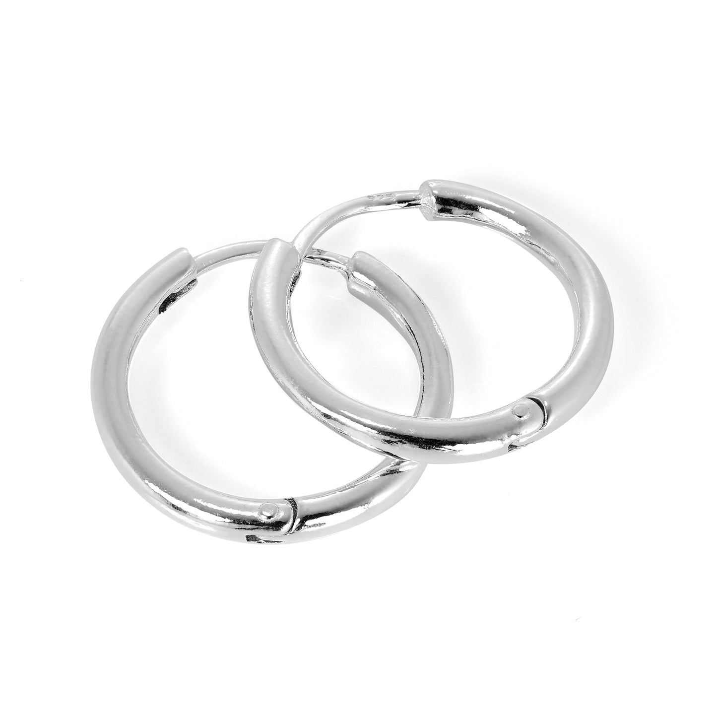 Sterlingsilber Schwer Scharnier Schläfer 19mm Creolen Ohrringe